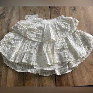 NWT Love Shack Fancy Ruffle Mini Skirt size XS